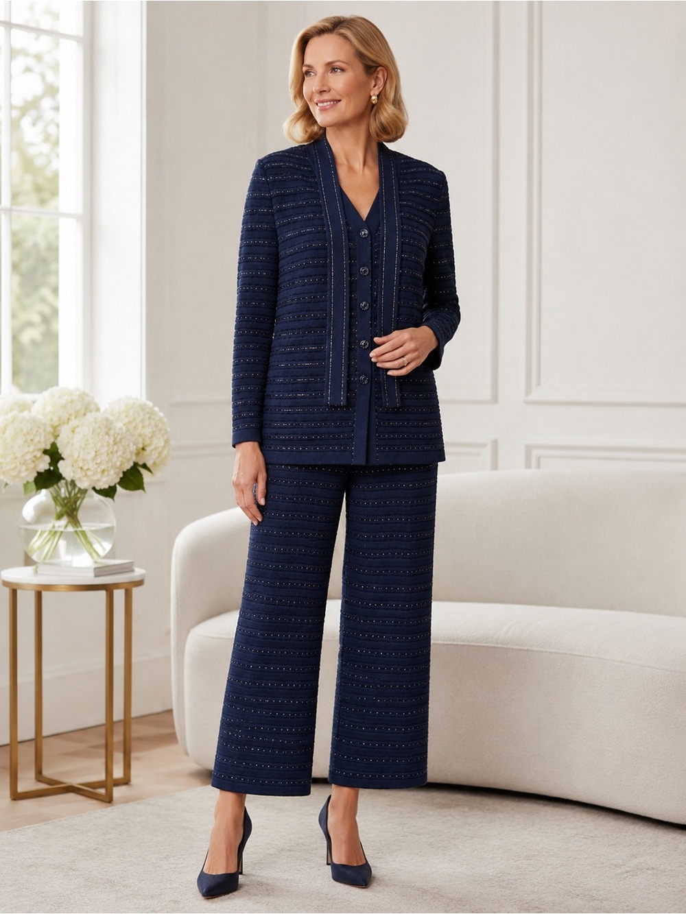 St. John three piece knit set, size 4